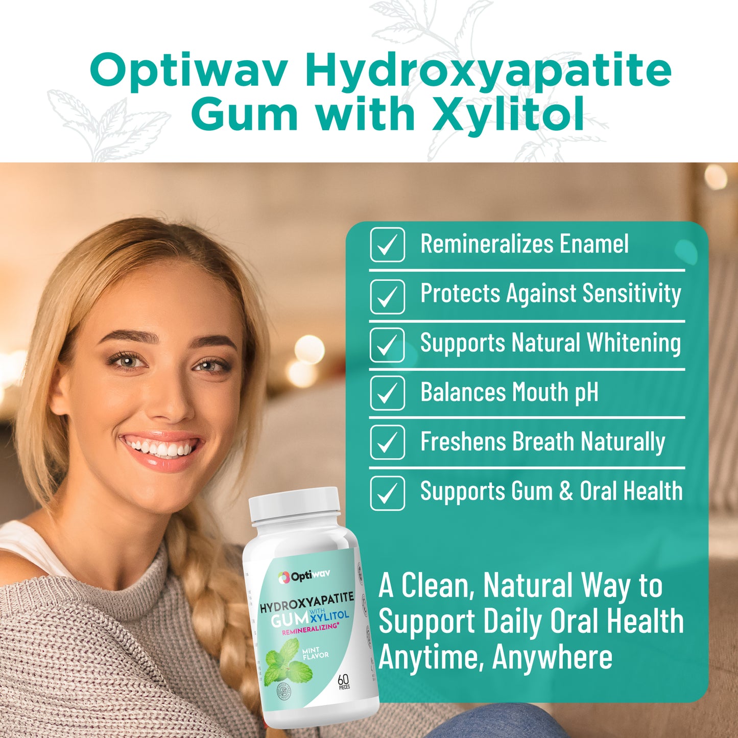 Optiwav Nano Hydroxyapatite Remineralizing Gum