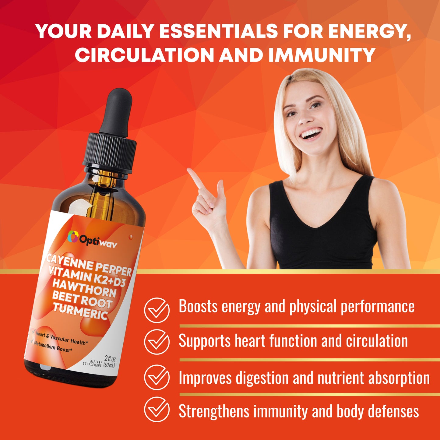 Cayenne Pepper Drops Liquid Supplement