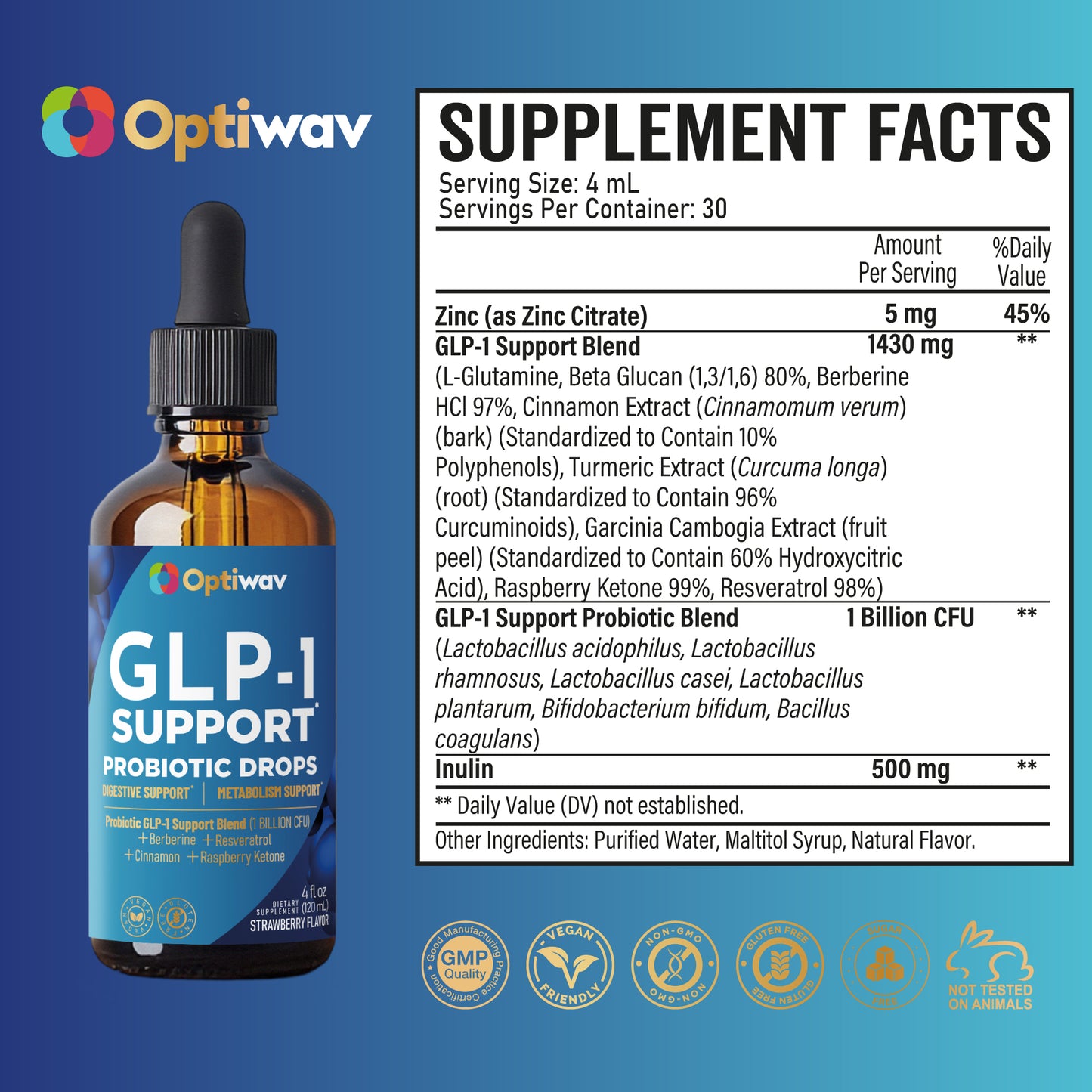 GLP-1 Support Probiotic Drops