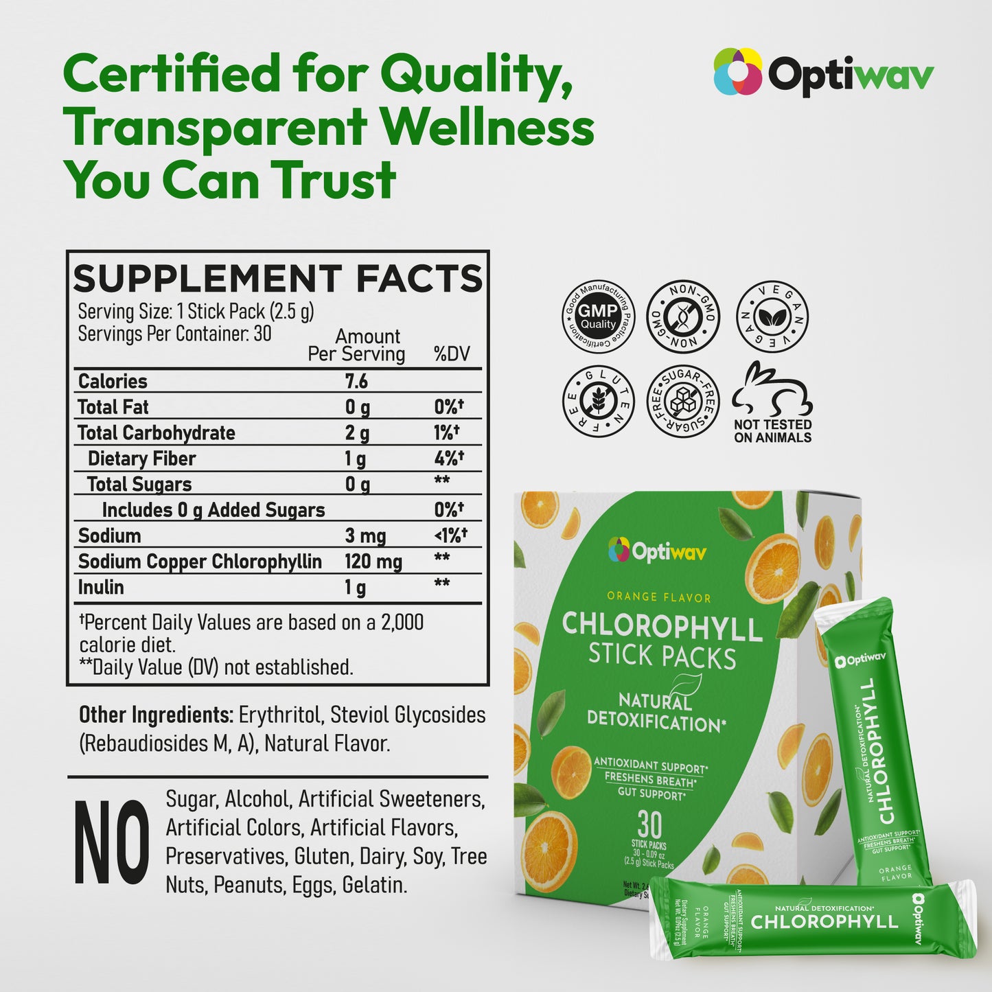 Chlorophyll Powder Packets