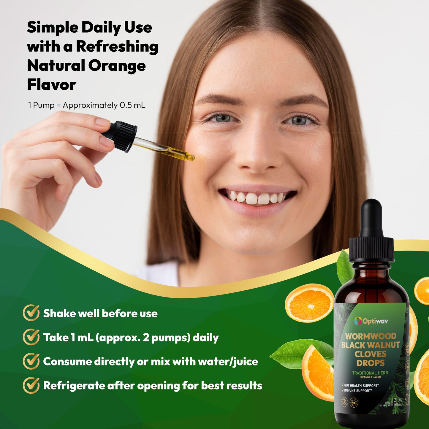Wormwood Black Walnut Cloves Liquid Drops