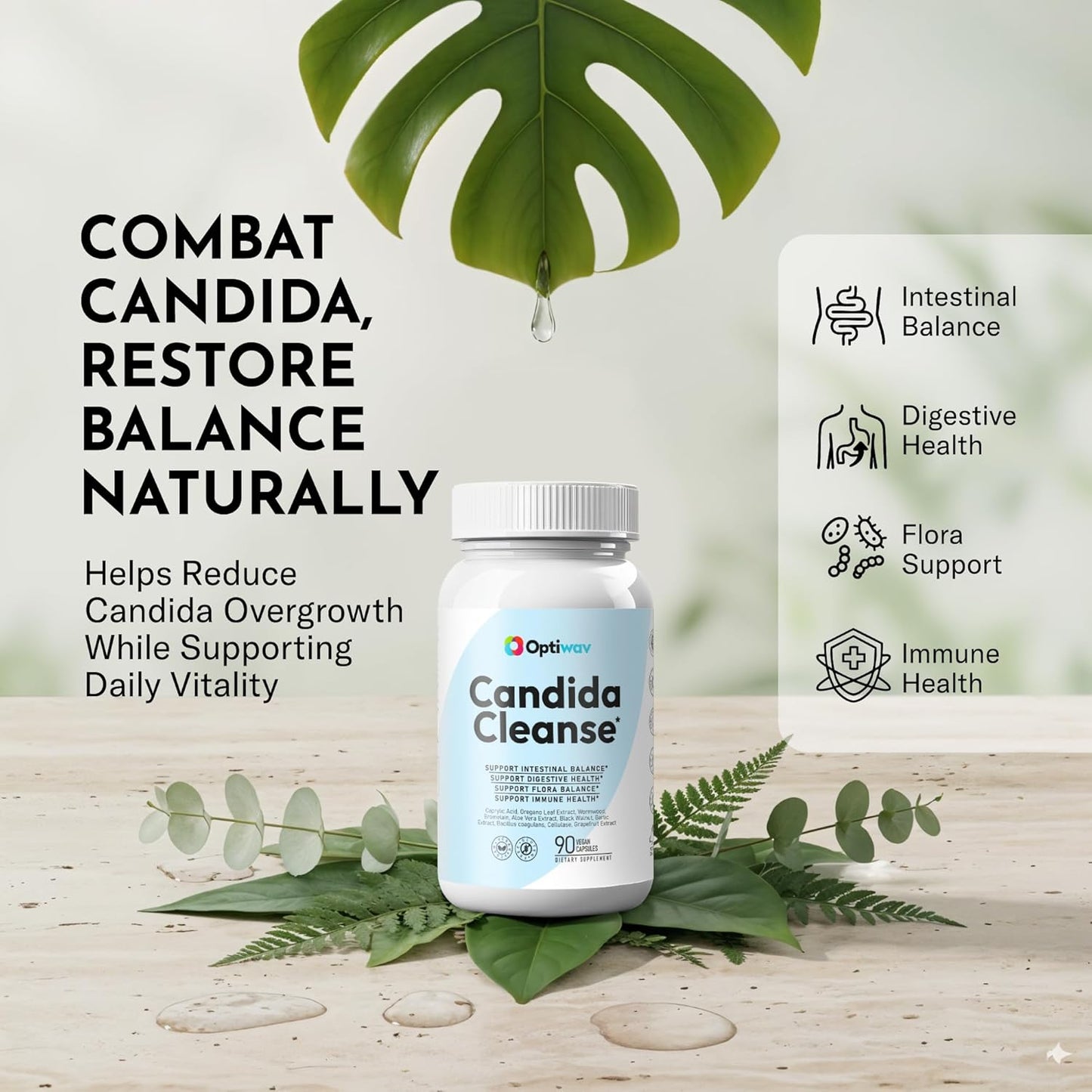 Optiwav Candida Cleanse Detox Supplement