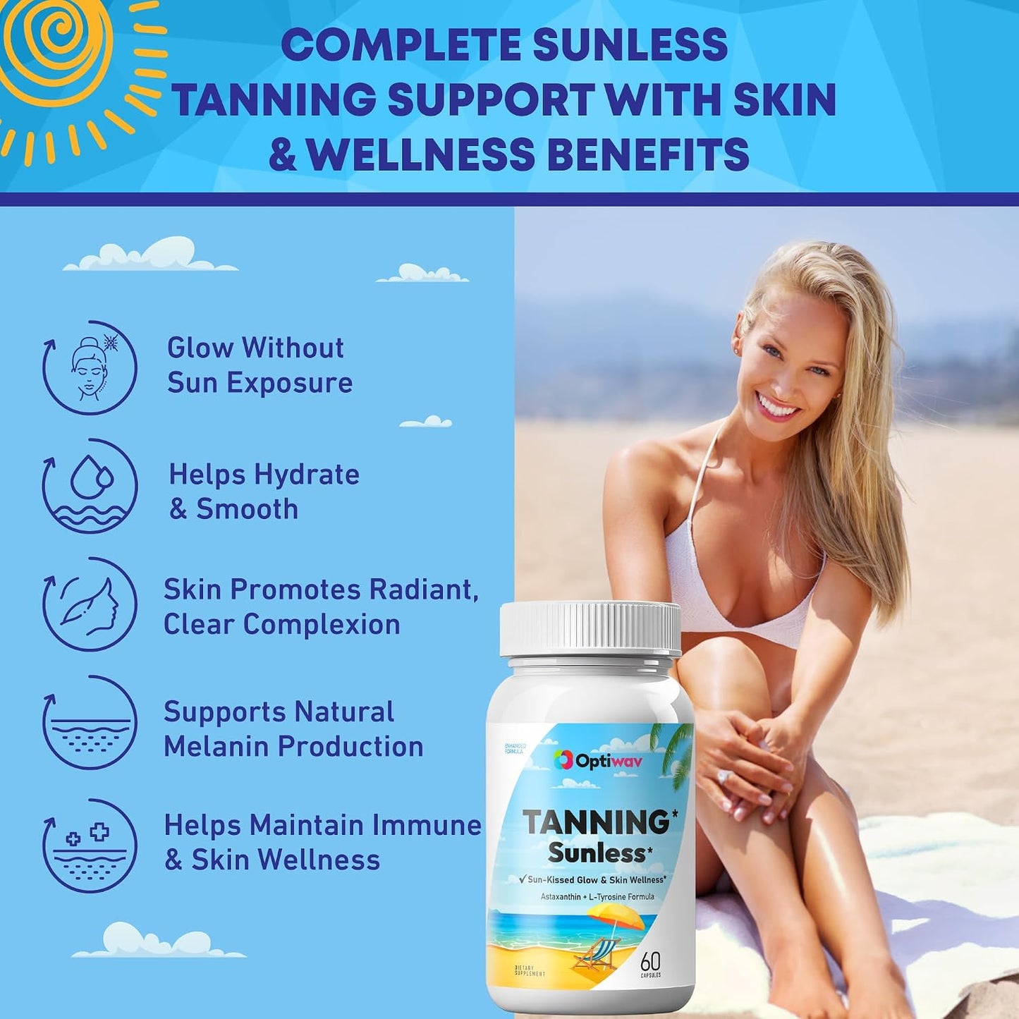Optiwav Tanning Pills for Men and Women