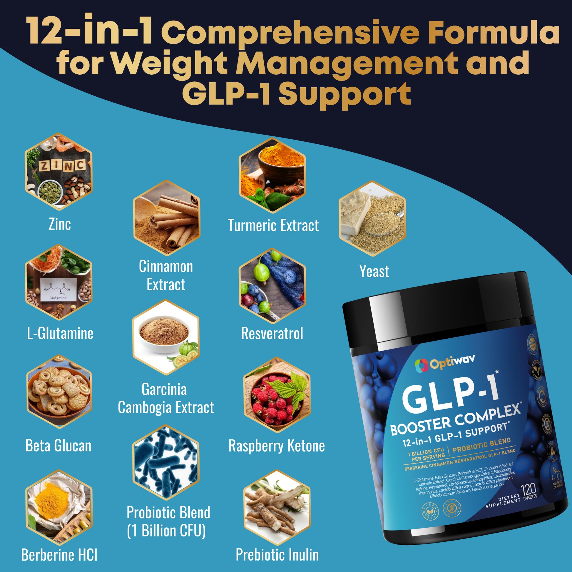 optiwave glp-1 Optiwav GLP-1 Support Probiotic Weight Loss Supplement