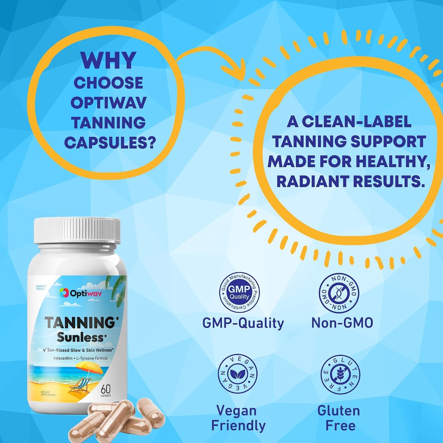 Optiwav Tanning Pills for Men and Women