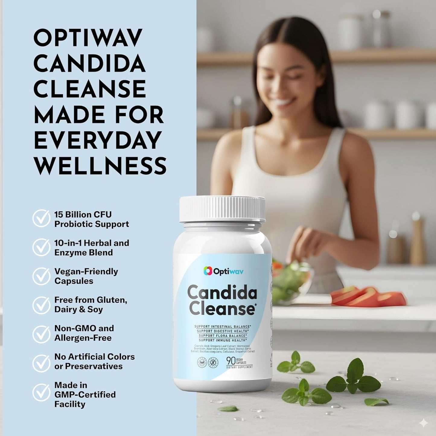 Optiwav Candida Cleanse Detox Supplement