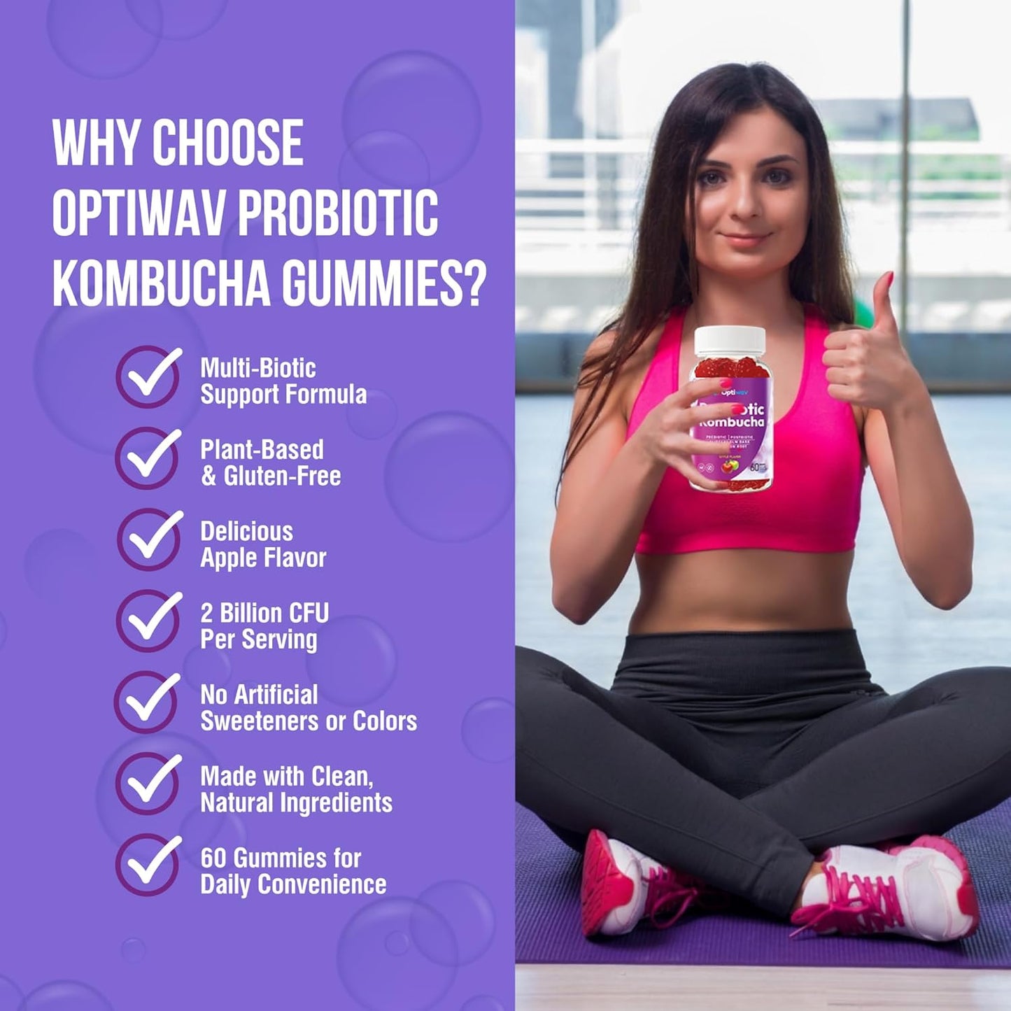 Optiwav Probiotic Kombucha Gummies