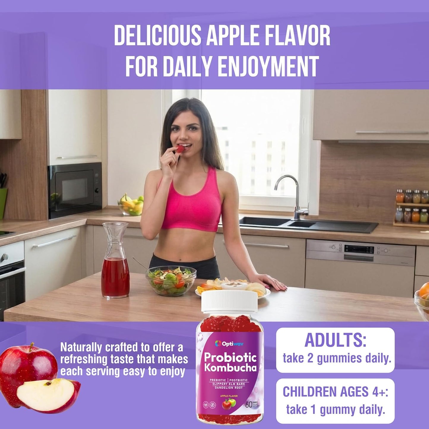 Optiwav Probiotic Kombucha Gummies