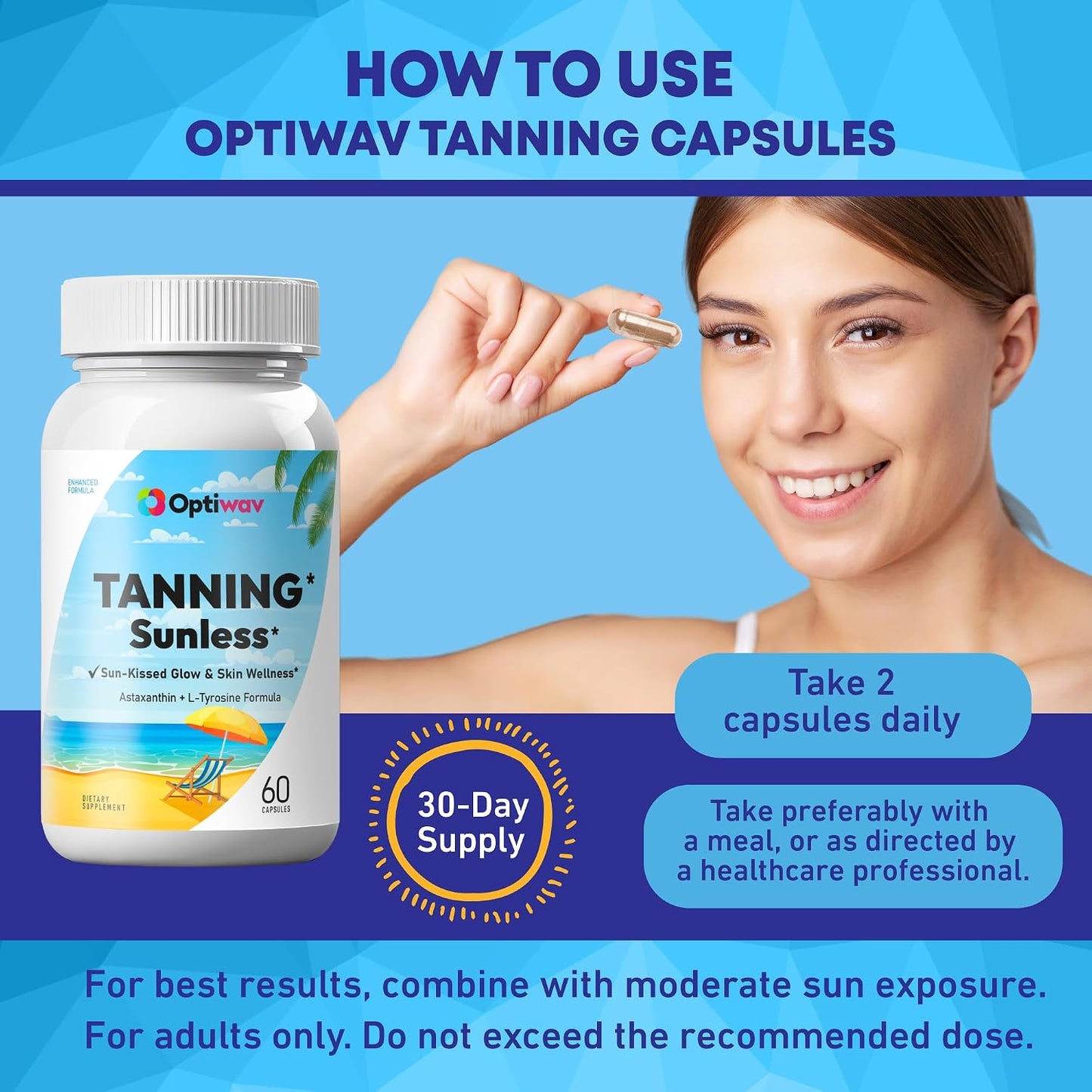Optiwav Tanning Pills for Men and Women